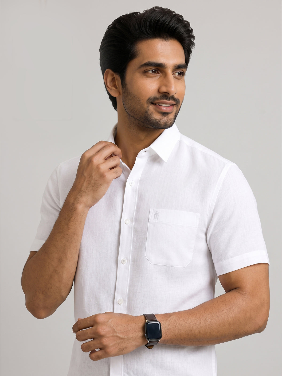 Linen Max Formal White Shirt For Men