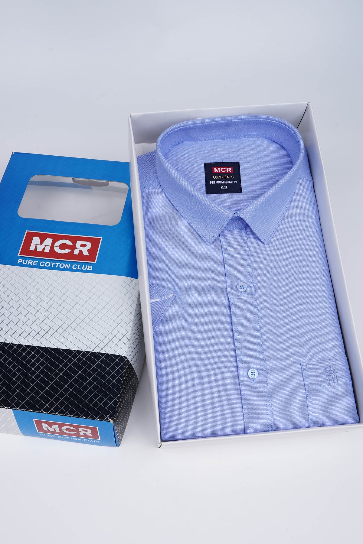 MCR Men Formal Colour Shirt - Sky Blue 82507 Hydrogen