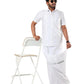 MISTY SILVER BORDER WHITE SET HALF SLEEVE DOUBLE DHOTI