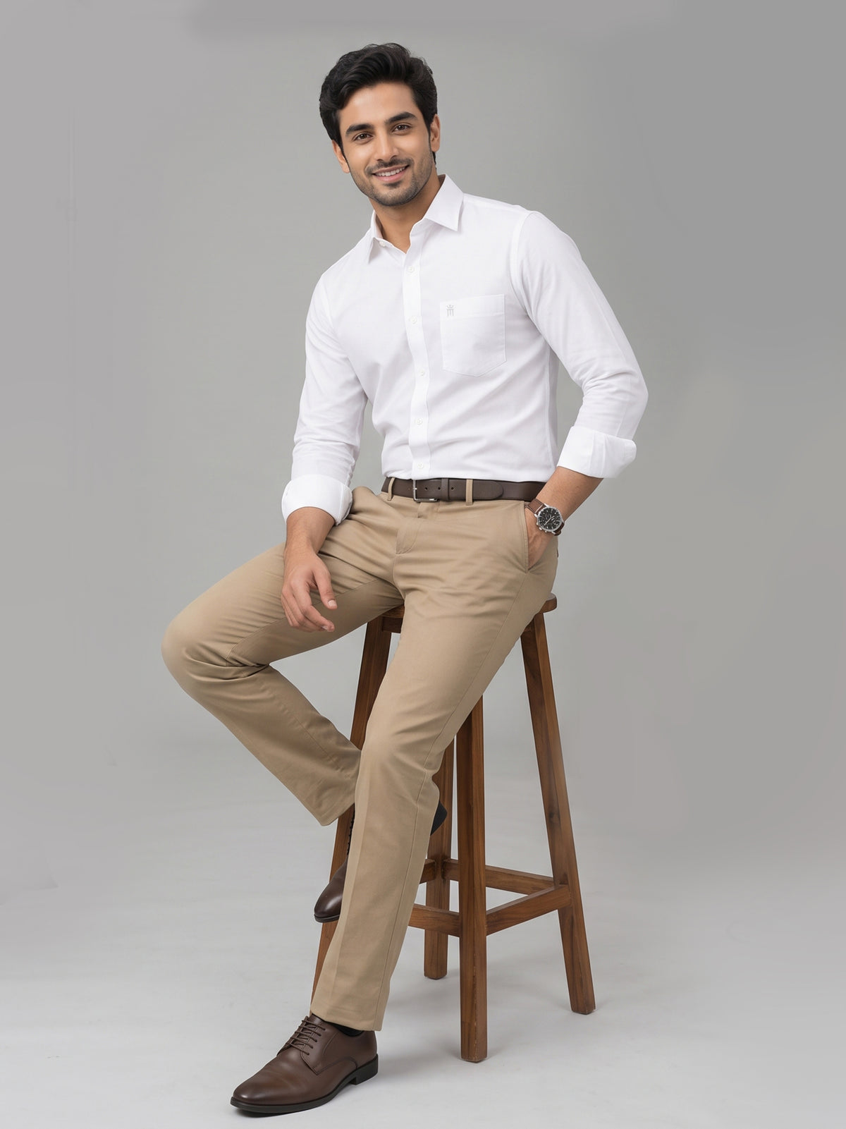Linex Formal White Shirt For Men