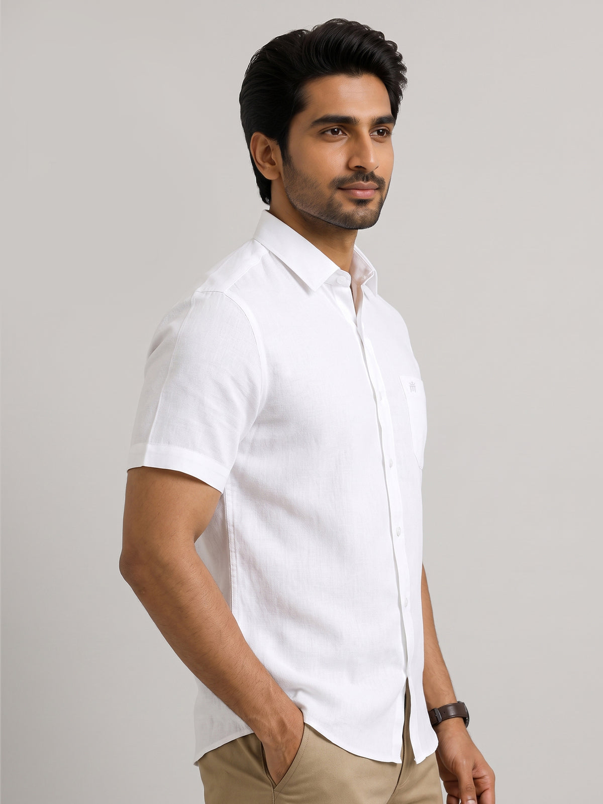 Linen Max Formal White Shirt For Men