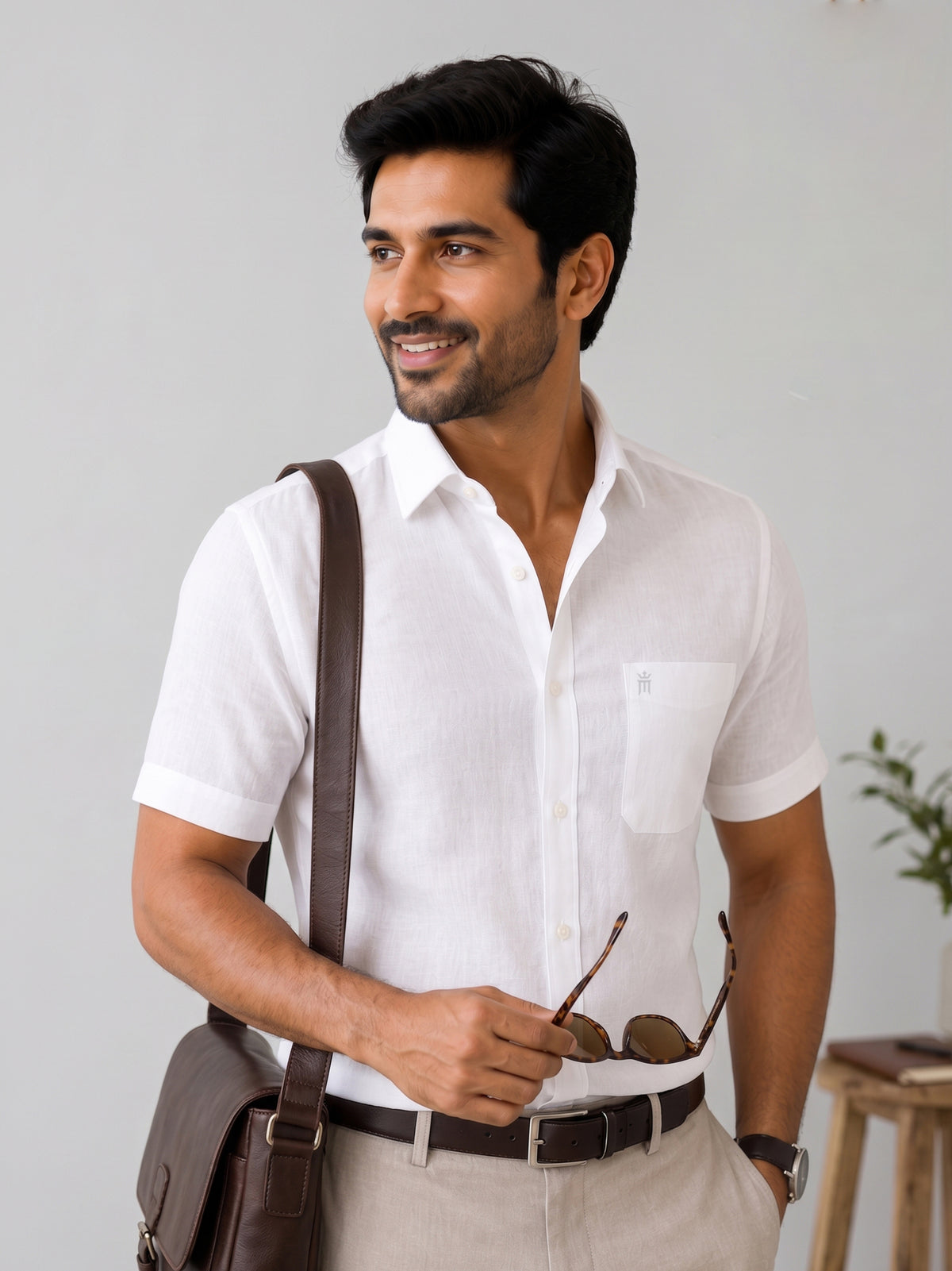 Linen King Formal White Shirt For Men
