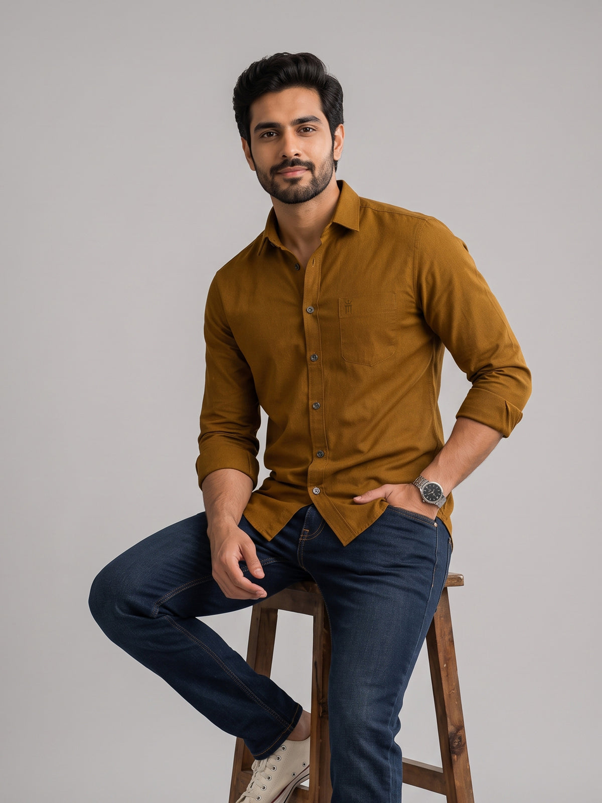 British Crown Casual Color Shirt - 81005