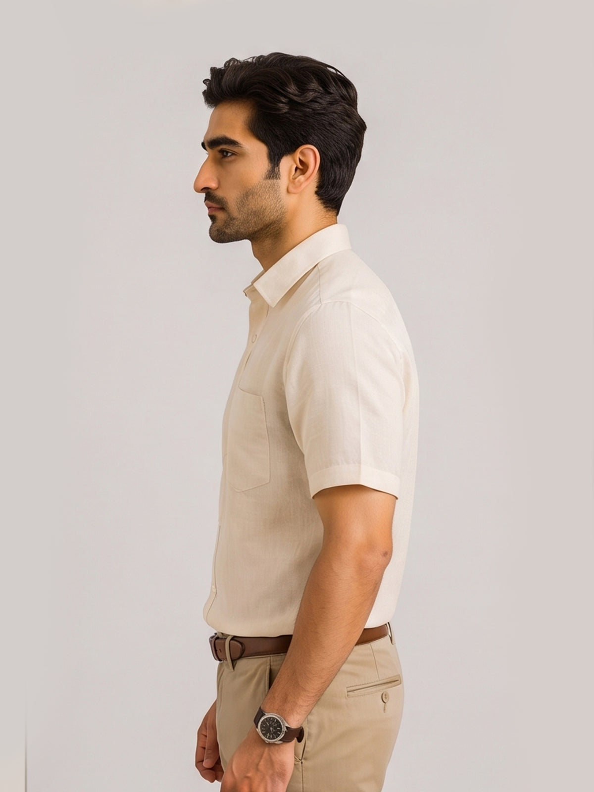 Excel Formal Cream Shirt For Men