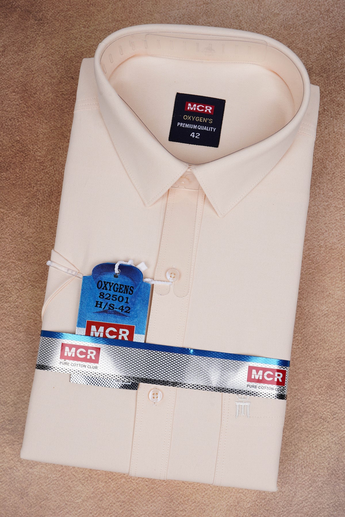 MCR Men Formal Colour Shirt - light peach 82501 Hydrogen