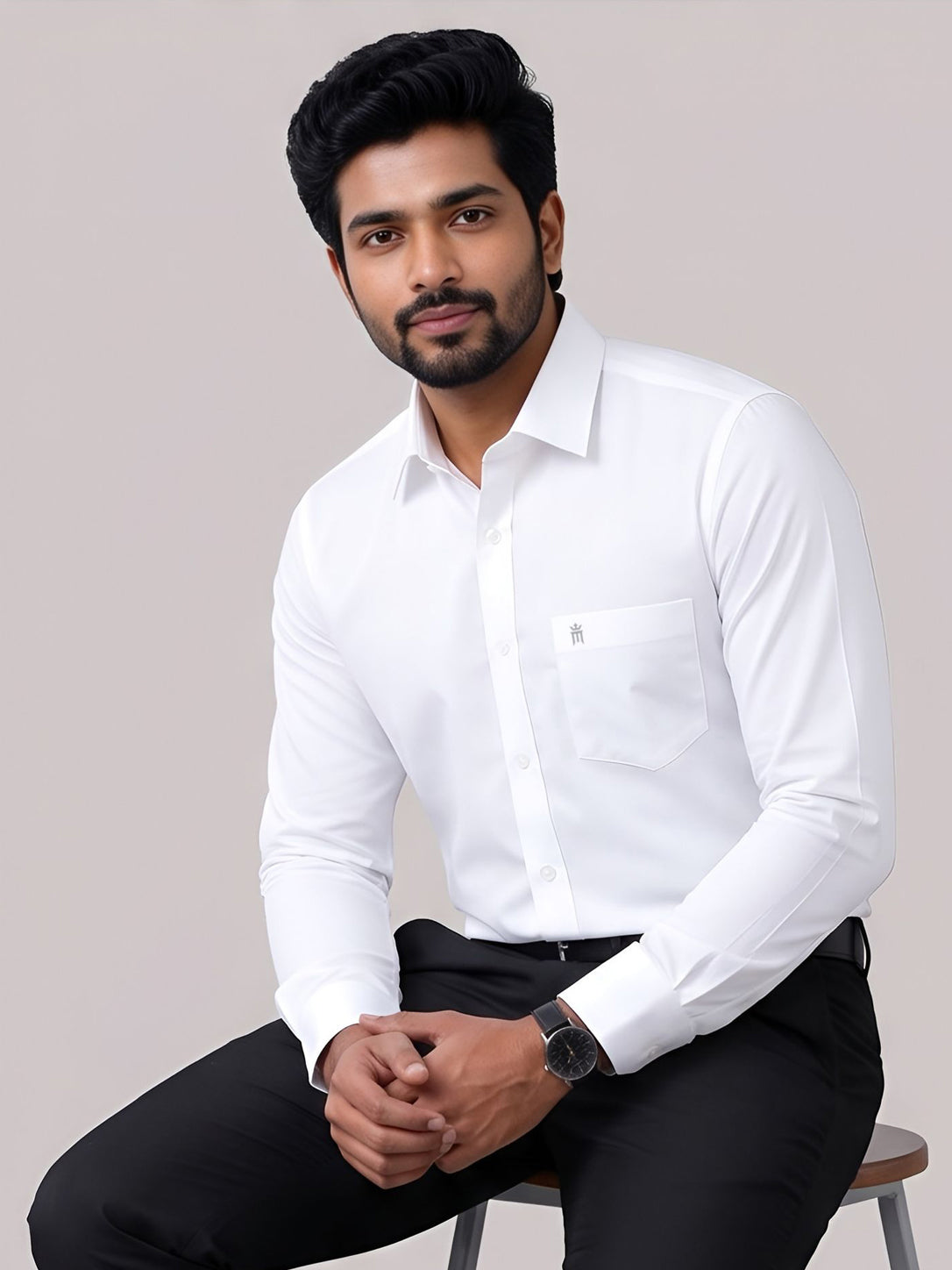 Adolin Formal White Shirt For Men