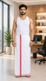 Easy Fit Fancy W/S Dhoti - Red