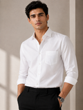 Sun Rays Formal White Shirt For Men