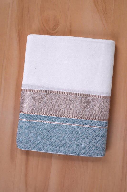 Aayush Cotton Jaquard Shirtings & Dhoti Single Set - D8