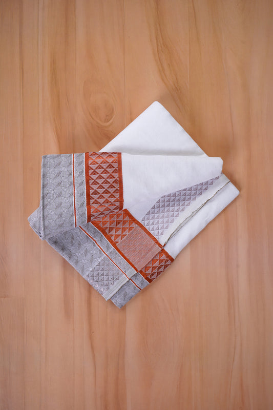 Aayush Cotton Jaquard Shirtings & Dhoti Single Set - D11