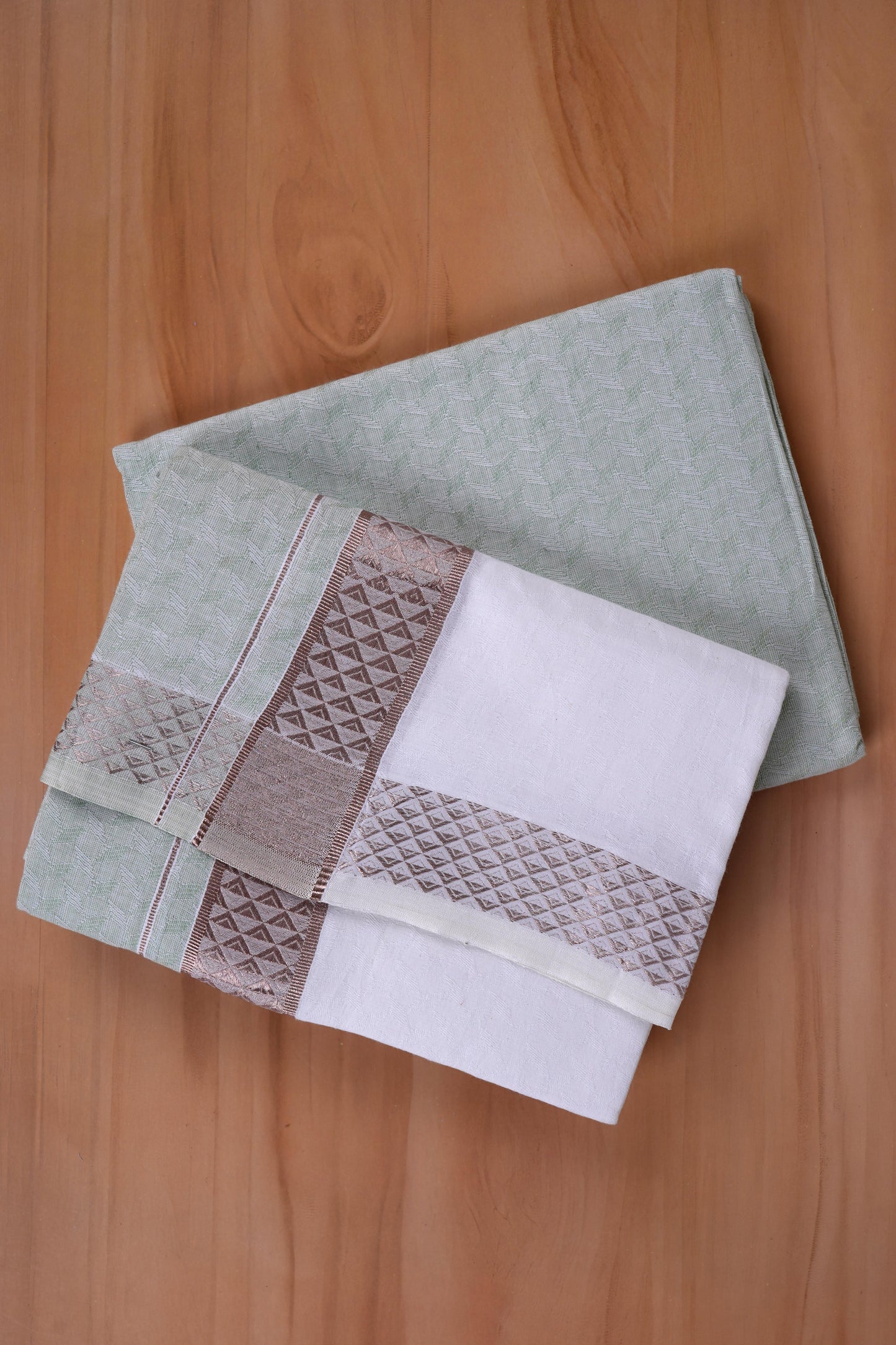 Aayush Cotton Jaquard Shirtings & Dhoti Single Set - D4