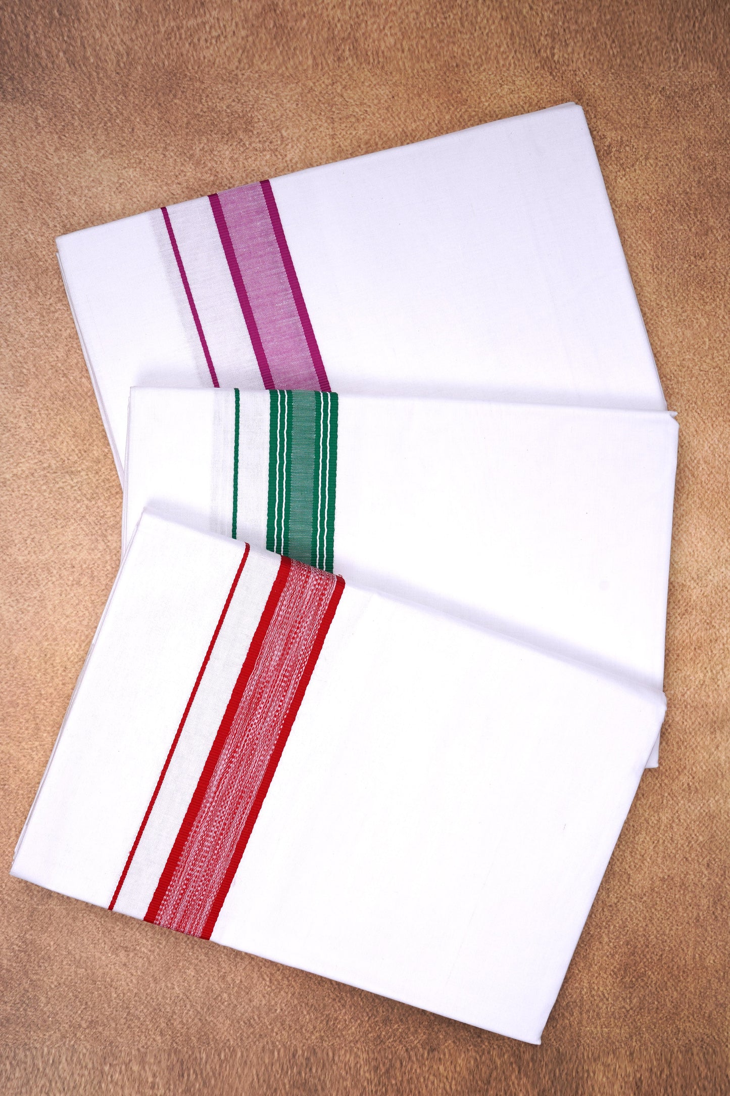 Fancy Border 3 pcs Combo W/D Dhoti 3.80 mtr