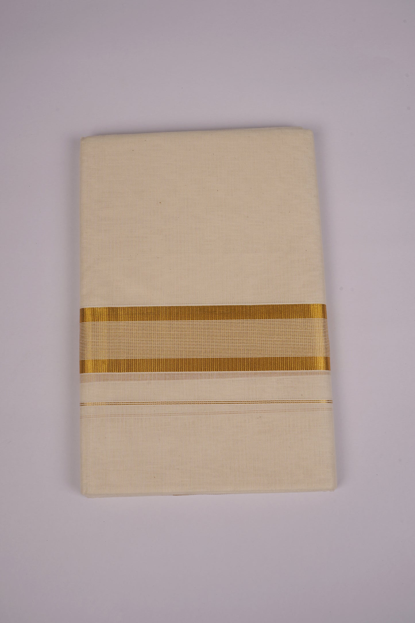 GLD-124C CREAM DOUBLE DHOTI  4.00 MTR