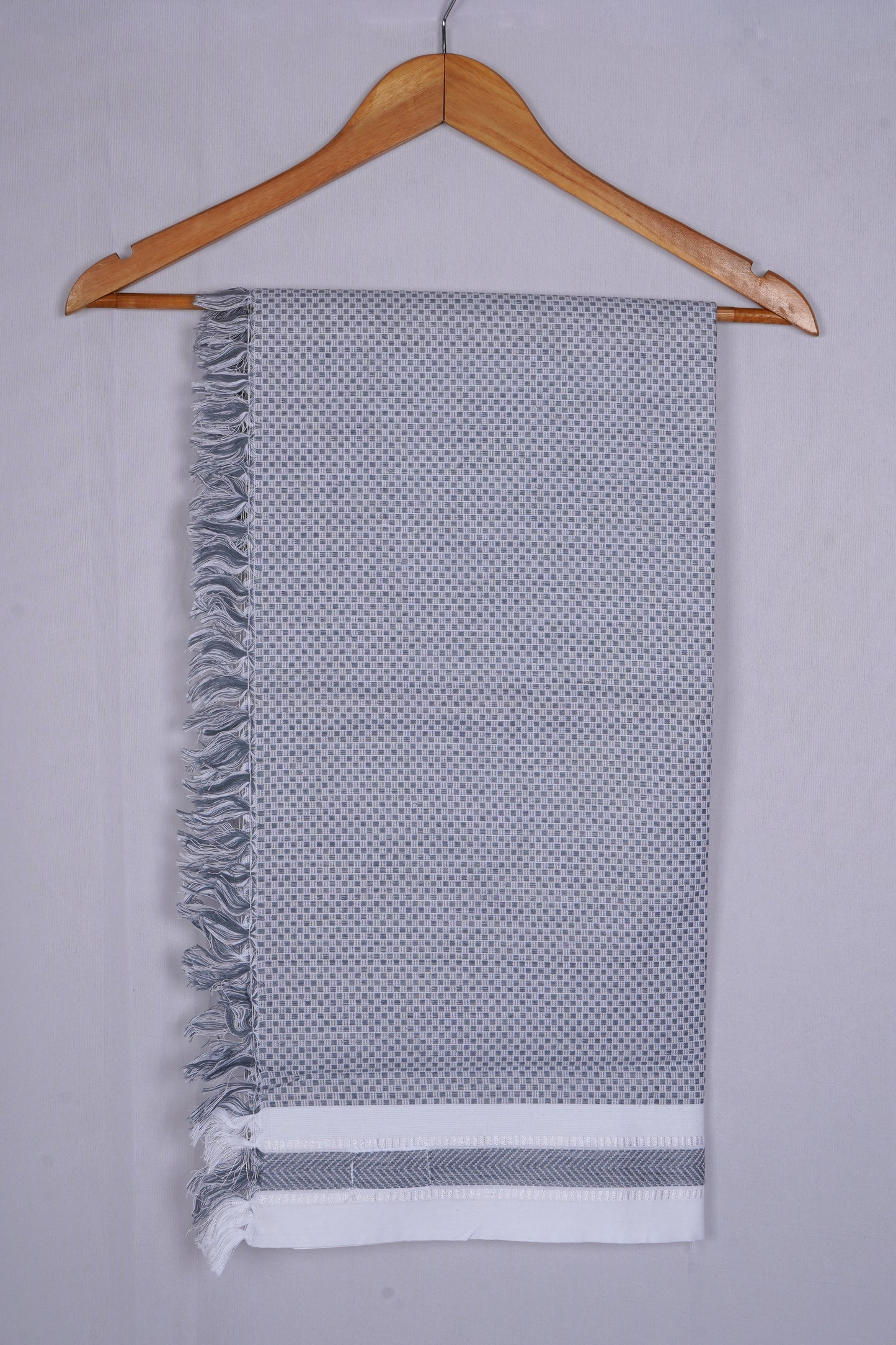 COLOUR MINICHECK COTTON - CBT-24 BATH TOWEL - 30X60 - GRAY