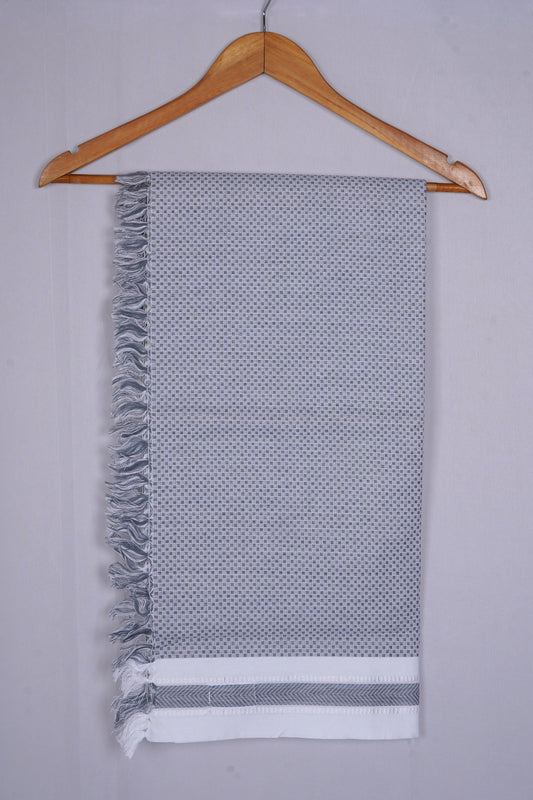 COLOUR MINICHECK COTTON - CBT-24 BATH TOWEL - 30X60 - GRAY