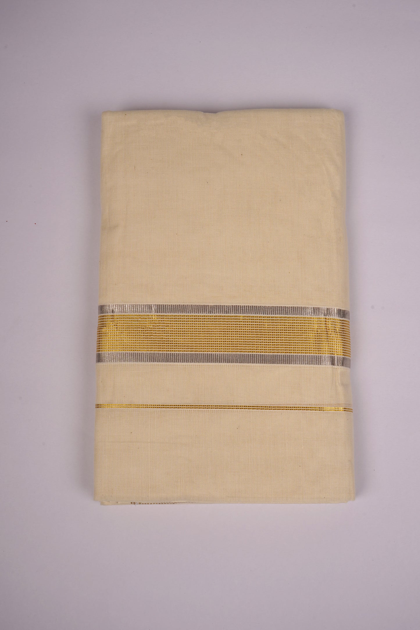 GLD-151C CREAM DOUBLE DHOTI  4.00 MTR