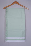 COLOUR MINICHECK COTTON - CBT-24 BATH TOWEL - 30X60 - LIGHT GREEN