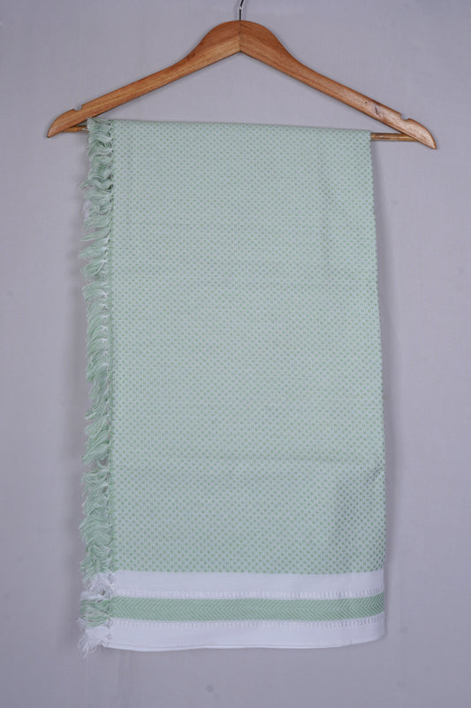 COLOUR MINICHECK COTTON - CBT-24 BATH TOWEL - 30X60 - LIGHT GREEN