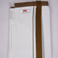 PKT FD-01 VELCRO WHITE DOUBLE DHOTI - Brown