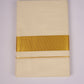 GLD-14C CREAM DOUBLE DHOTI  4.00 MTR