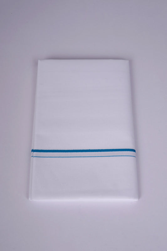 SS-STAIN FREE W/S DHOTI  2.00 MTR - Ajantha Blue