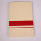 FD-08C CREAM DOUBLE DHOTI  3.80 MTR-Orange