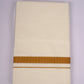 GLD-37C CREAM DOUBLE DHOTI  3.80 MTR