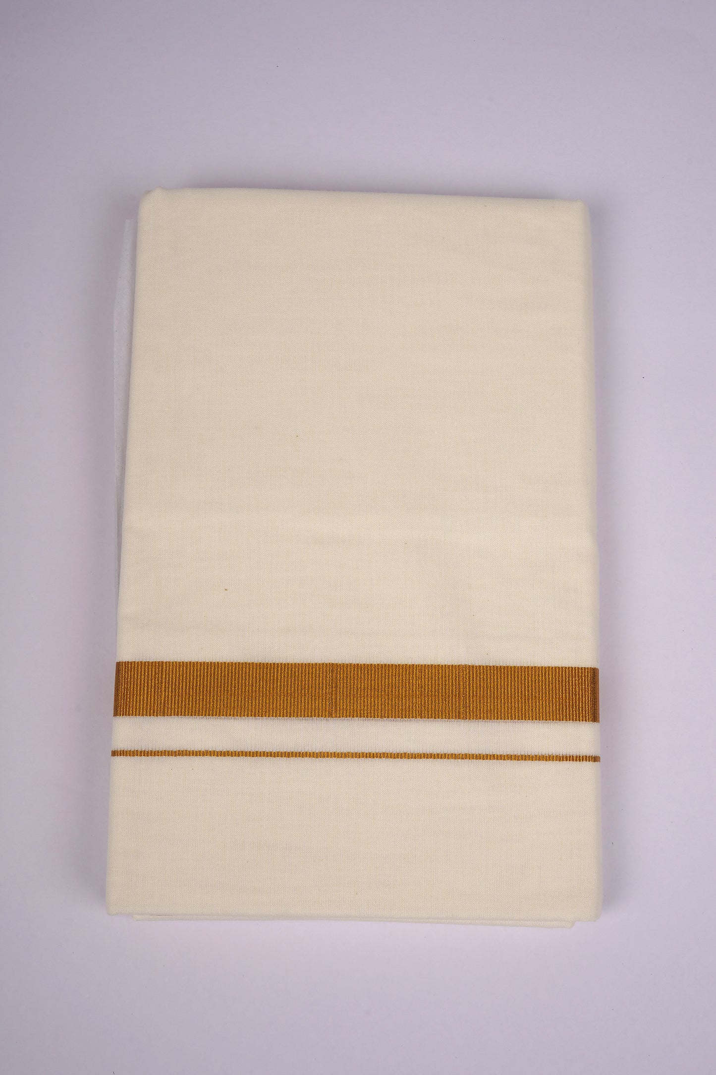 GLD-37C CREAM DOUBLE DHOTI  3.80 MTR