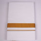GLD-39 WHITE DOUBLE DHOTI  4.00 MTR