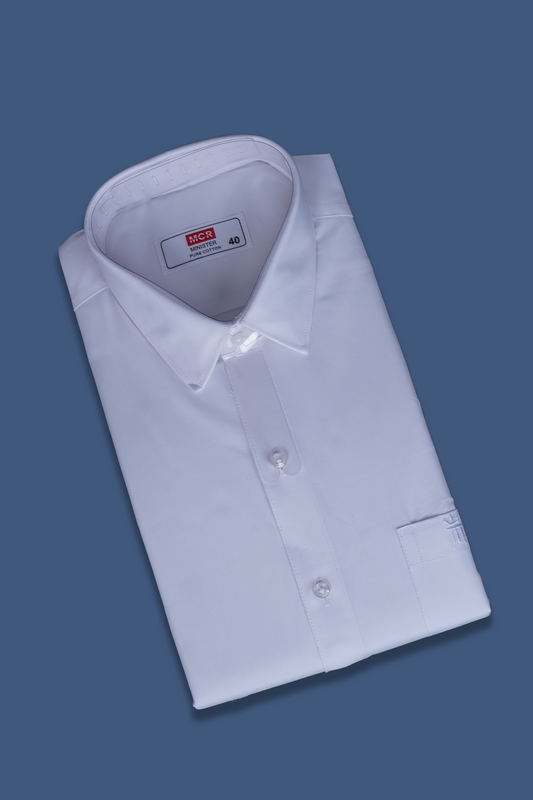MCR MINISTER Full Sleeve Formal White Shirt For Men