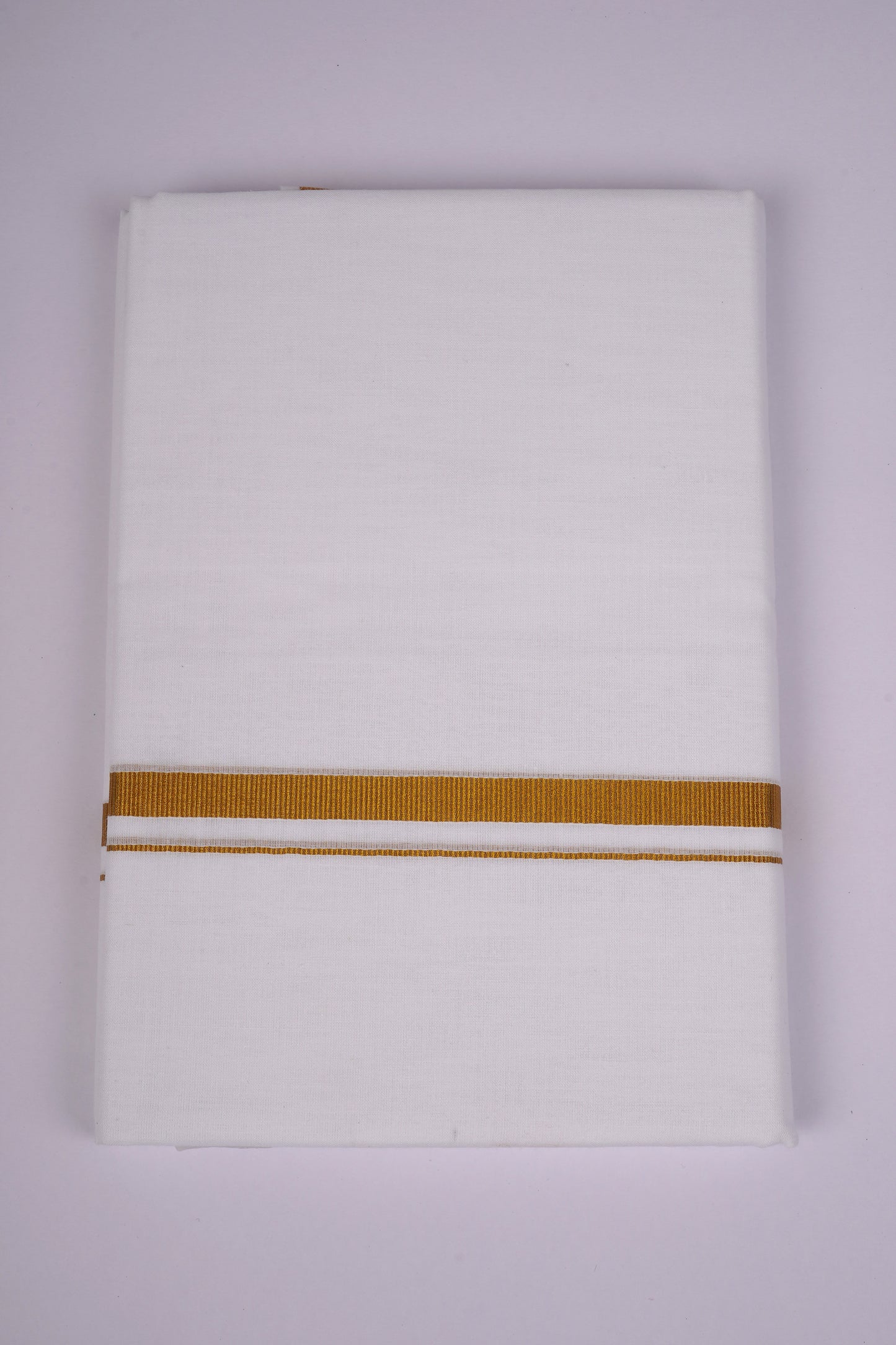 GLD-36 WHITE DOUBLE DHOTI   3.80 MTR