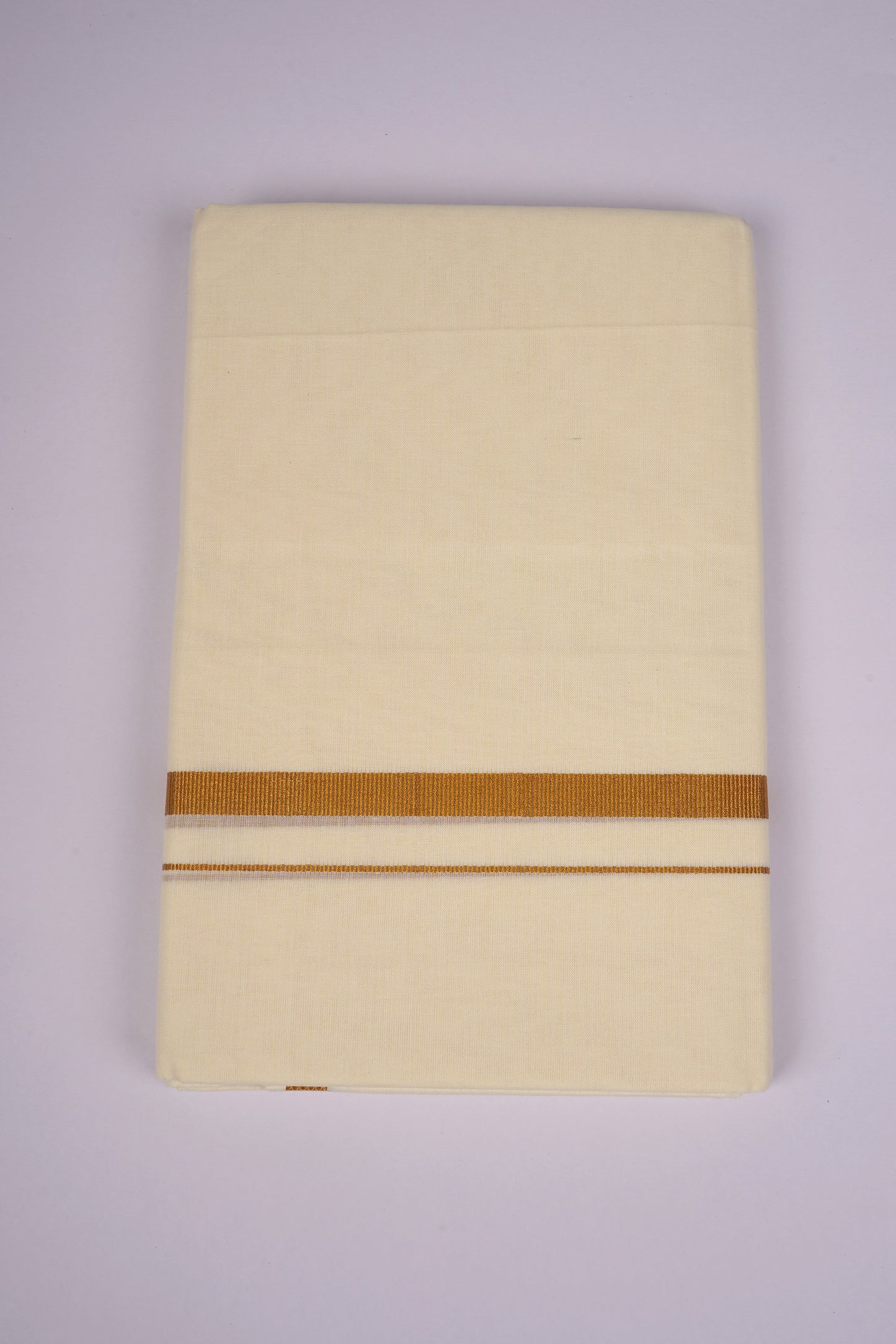 GLD-36C CREAM DOUBLE DHOTI  3.80 MTR