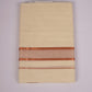 COPPER-01C CREAM DOUBLE DHOTI  4.00 MTR