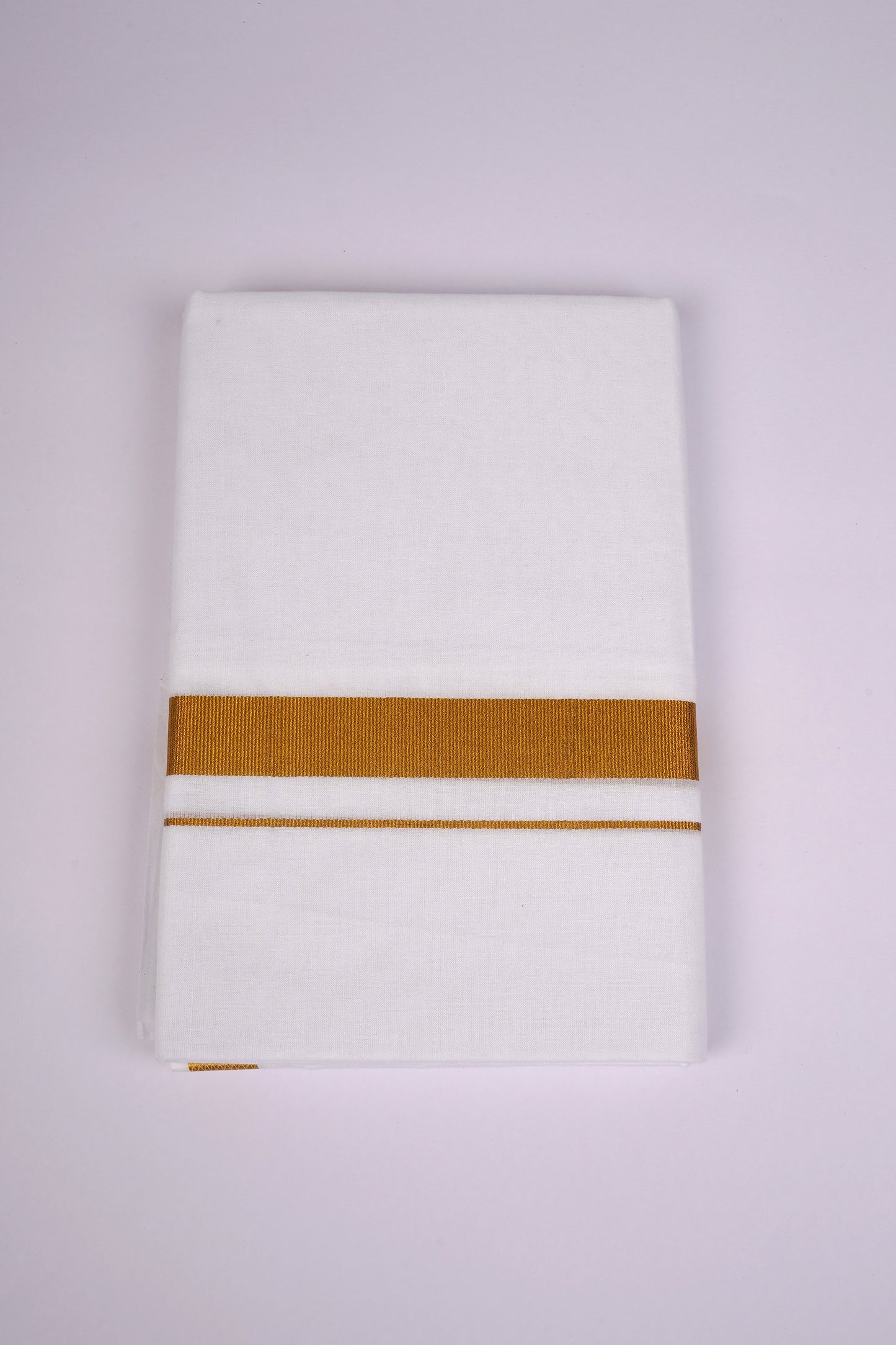 GLD-96 WHITE DOUBLE DHOTI   3.80 MTR