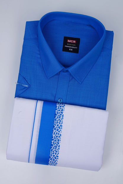 Boston Fancy Double Set F/S - (Assorted Pattern) - 11 Ajantha Blue