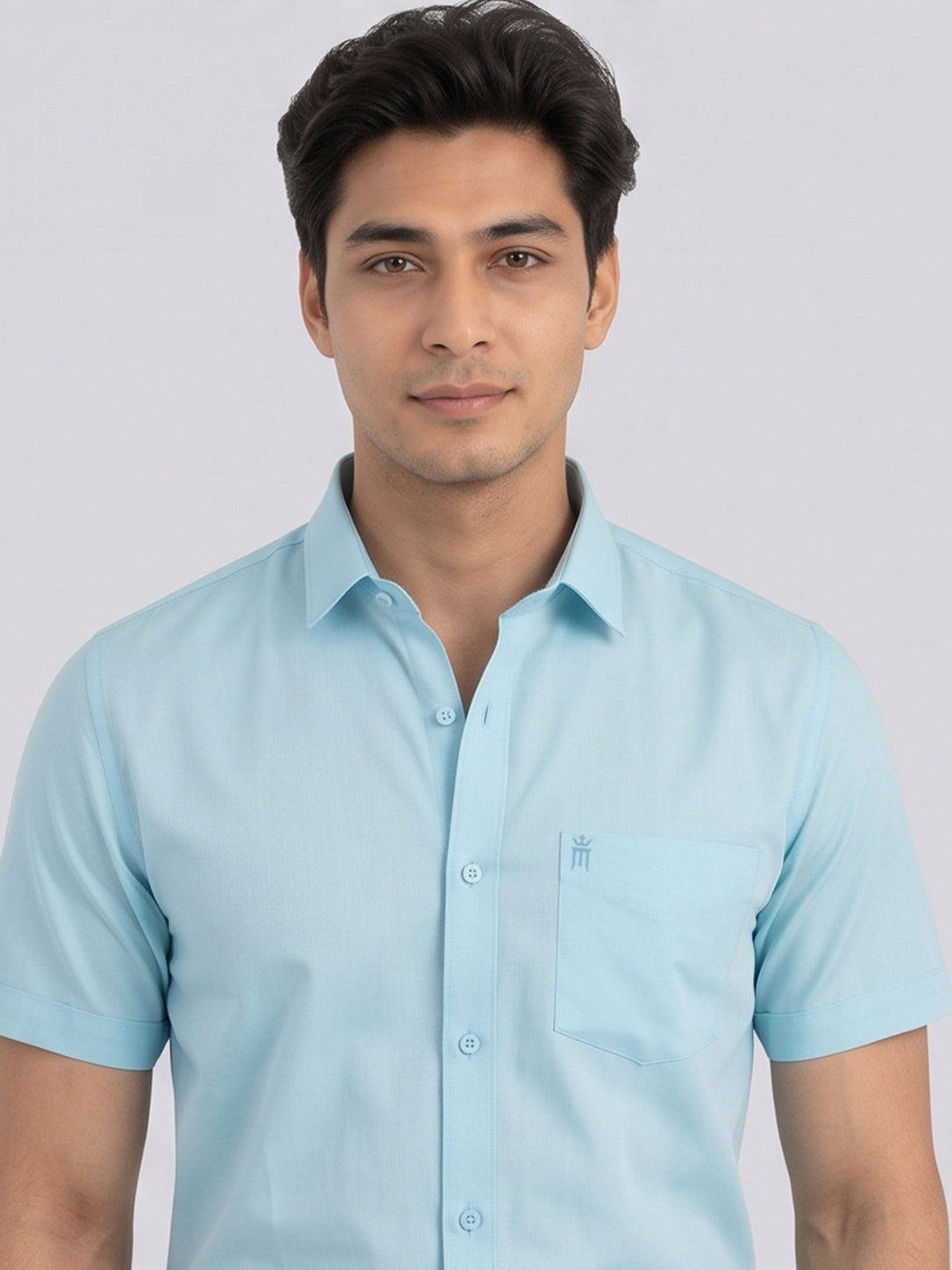 MCR Men Formal Colour Shirt - Light Blue  92053 ICE BERG