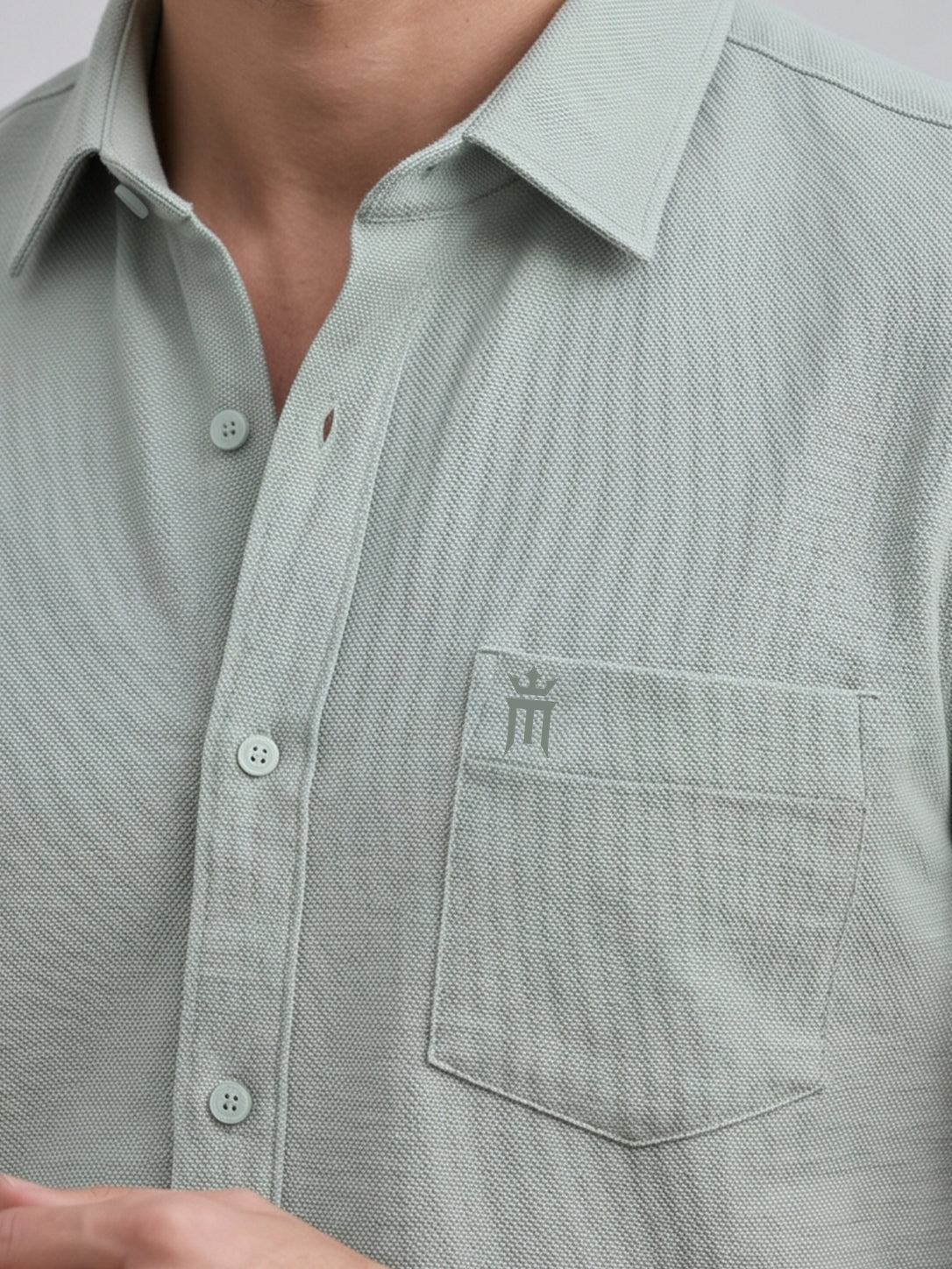 MCR Men Formal Colour Shirt - Light Green 82505 Hydrogen