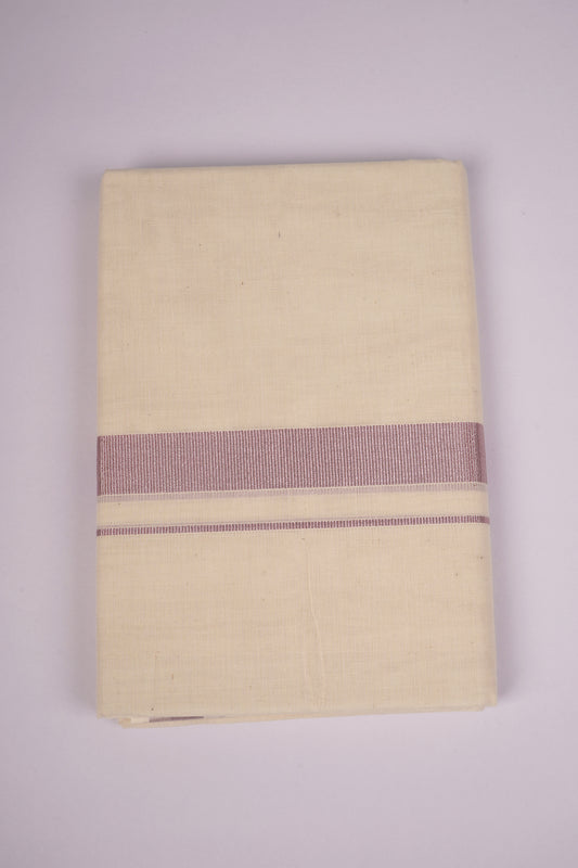 GLD-141C RG CREAM DOUBLE DHOTI  4.00 MTR