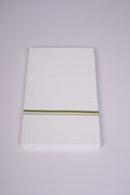 Mens White Single Dhoti Cotton Blend with Small Border - 1.90M | SS-23 - Green