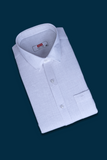 MCR SPRAY PARK Half Sleeve Formal White Shirt For Men-APPLE CUT