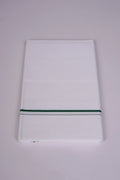 Mens White Single Dhoti Pure Cotton with Small Border - 2.00M | SS-09 - green