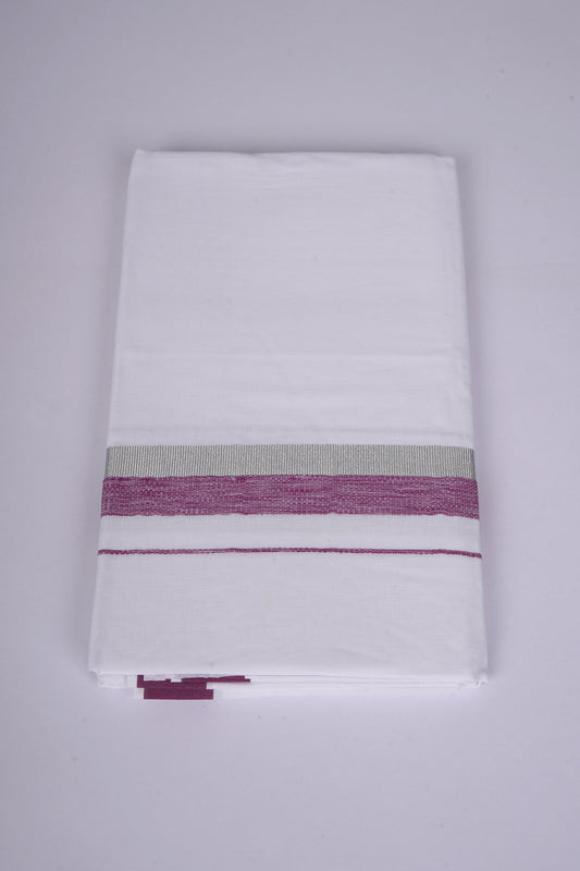 FS-124 W/S DHOTI  1.90 MTR - Silver Dark Violet