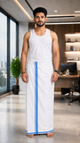 Easy Fit Fancy W/S Dhoti - Blue