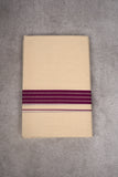 FD-189C CREAM DOUBLE DHOTHIE 3.80 MTR - violet