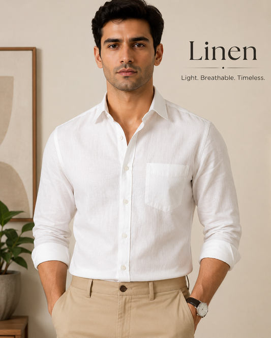 Risholin Formal White Shirt For Men
