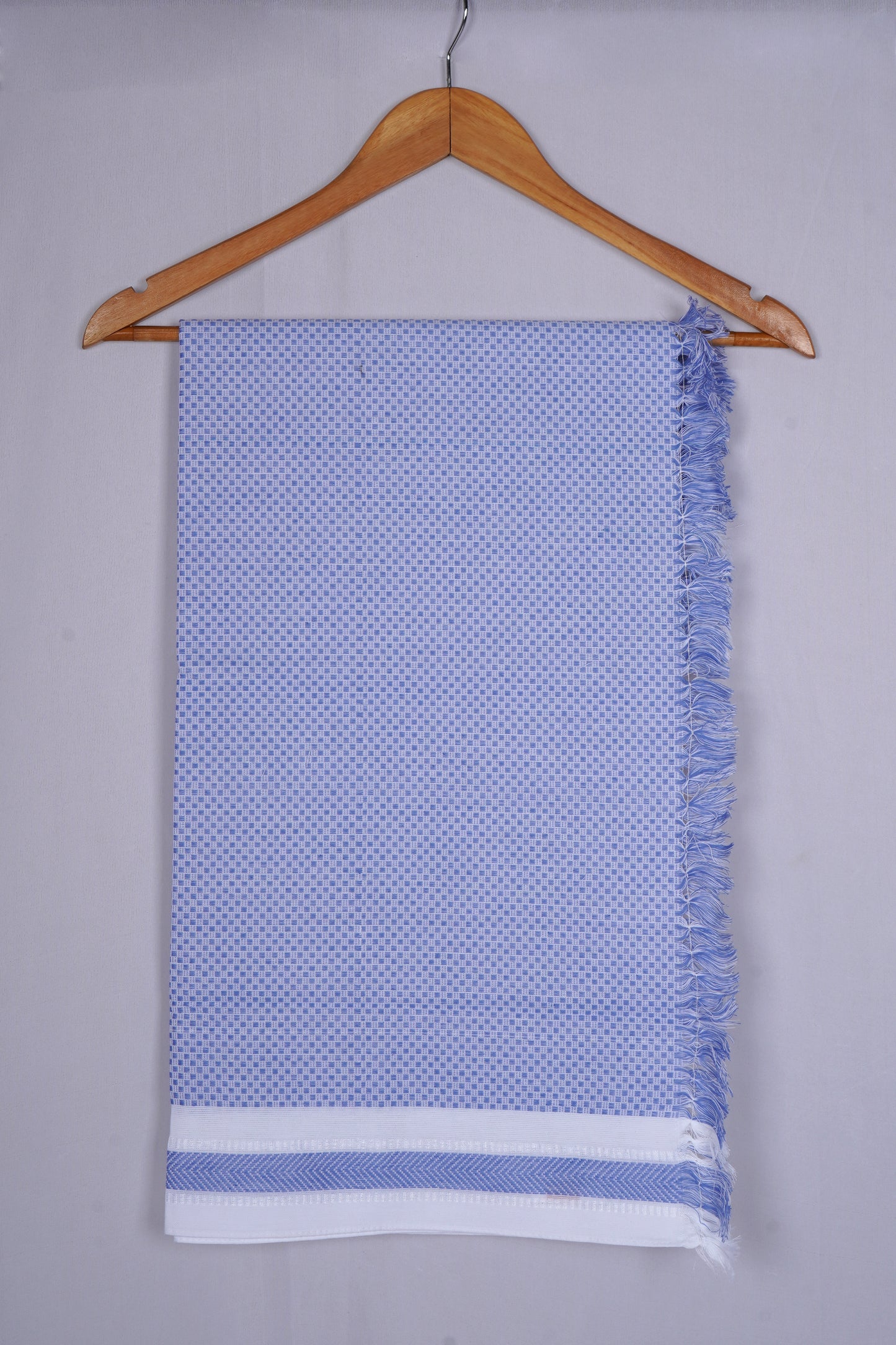COLOUR MINICHECK COTTON - CBT-24 BATH TOWEL - 30X60 - BLUE