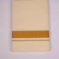 GLD-85C CREAM DOUBLE DHOTI  3.80 MTR
