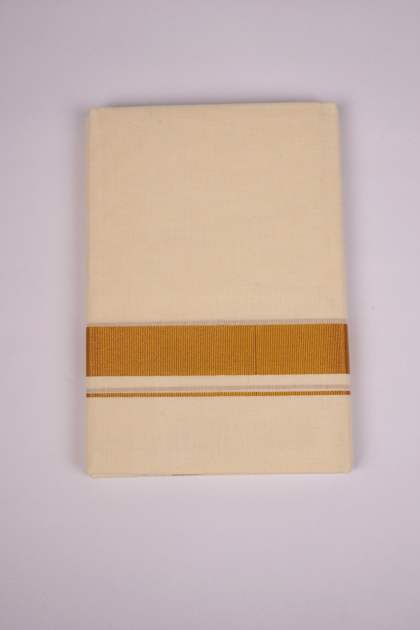 GLD-85C CREAM DOUBLE DHOTI  3.80 MTR