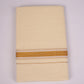 GLD-165C CREAM DOUBLE DHOTI  4.00 MTR