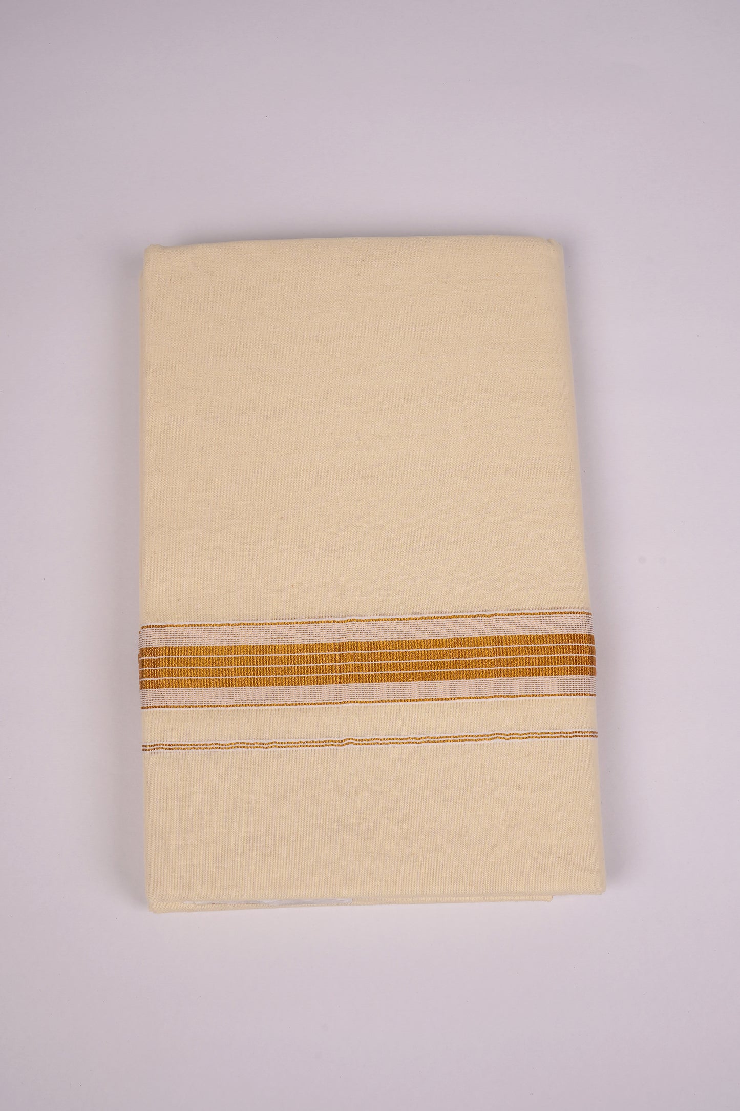 GLD-165C CREAM DOUBLE DHOTI  4.00 MTR